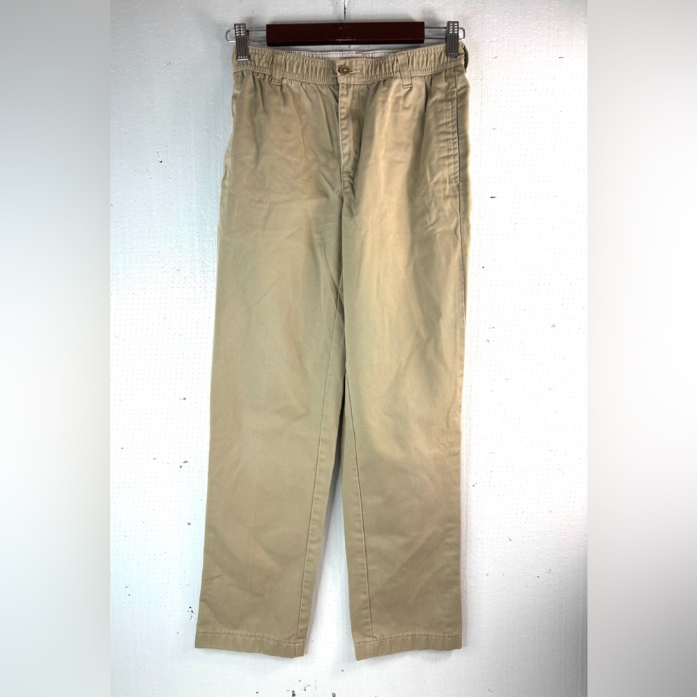 Lands' End 14 Boys Khaki Uniform Casual School Pants - Tan